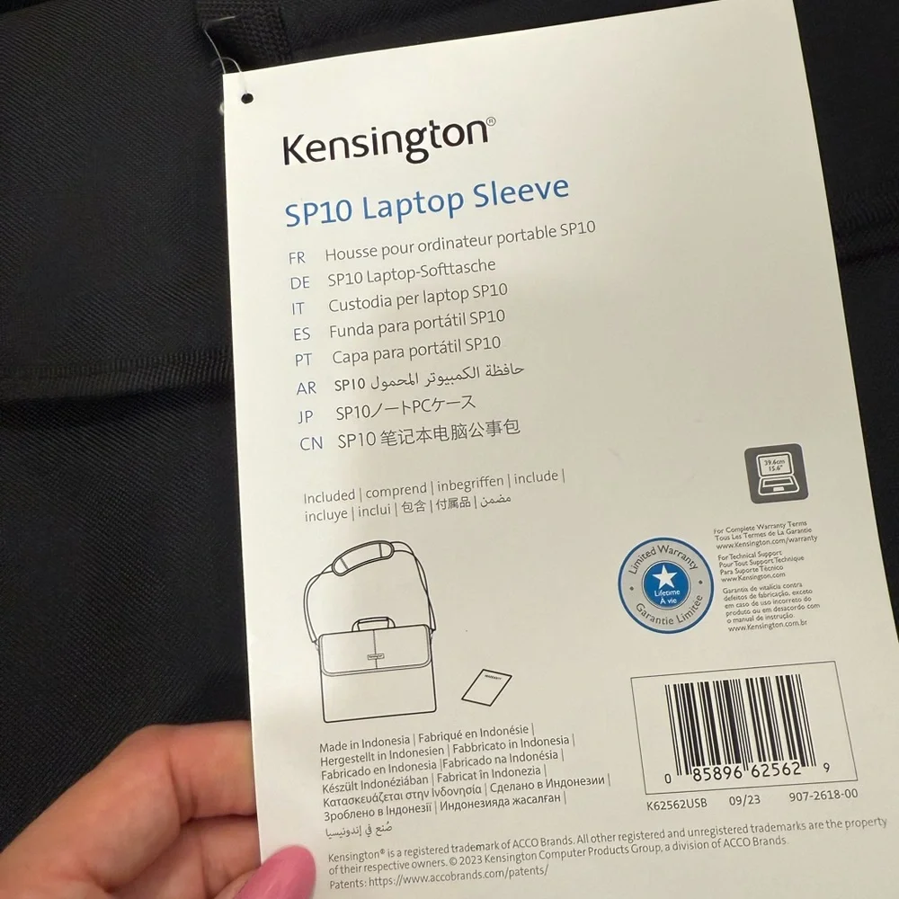 Kensington Black Laptop Sleeve